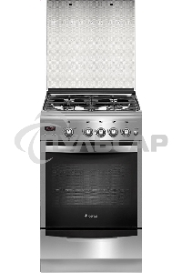 Плита газовая Gefest ПГ 5100-03 0004 серебристый, конфорок 4 шт, духовка 52 л, 50 см x 85 см x 58.5 см