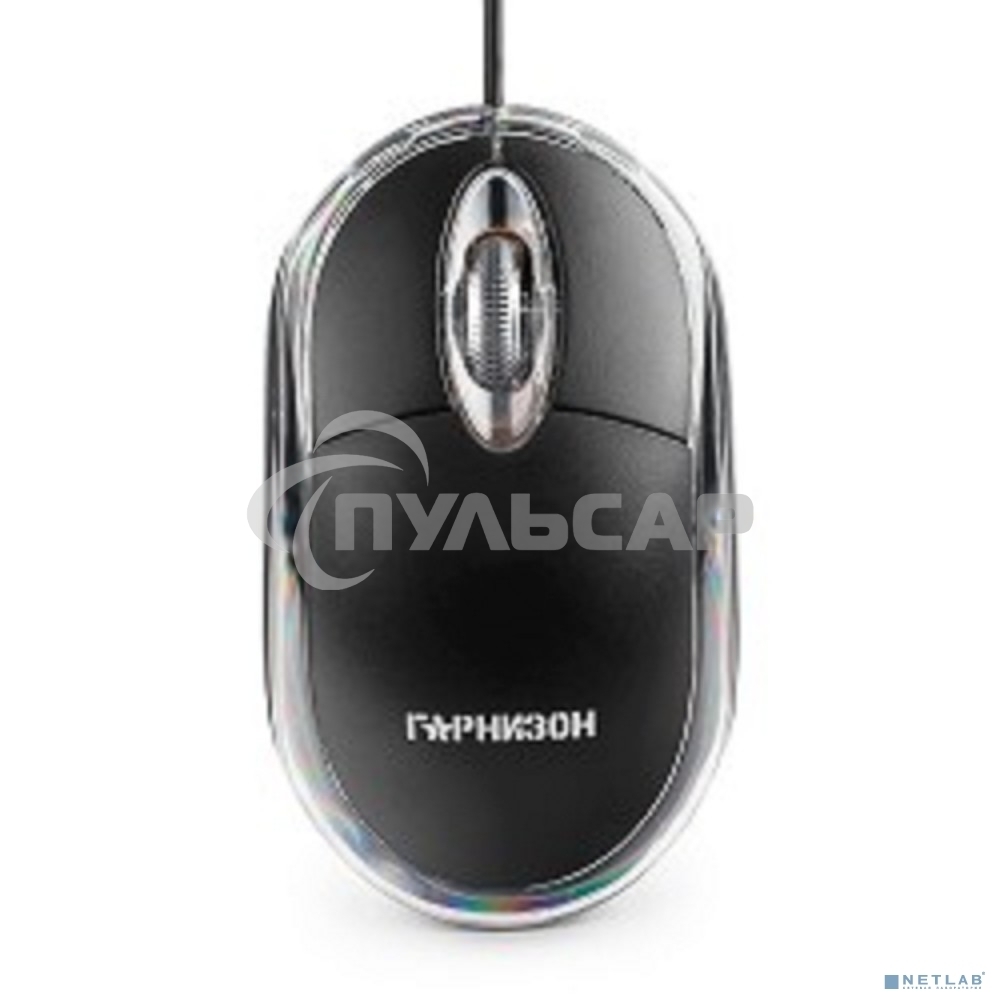 Мышь проводная Гарнизон GM-100 черный, 1000 dpi, USB, кнопки - 3