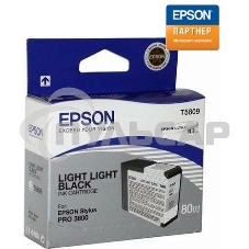 Картридж струйный Epson T5809 (C13T580900) светло-серый (80 мл) для Stylus Pro 3800