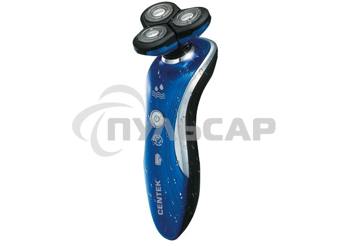 Электробритва Centek CT-2170 (синий) ротор 3D, влажное бритье, 3 плав.головки, 2-ные лезвия, до 50 мин раб