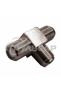 Переходник антенный, (3-гнезда F), тройник, (1шт.) Rexant