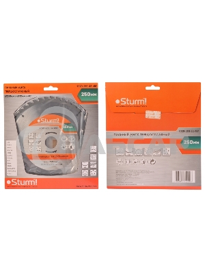 Диск Пильный Sturm! 9020-250-32-48T, размер 250х32x48 зубьев С ПЕРЕХОД. КОЛЬЦОМ НА 30мм
