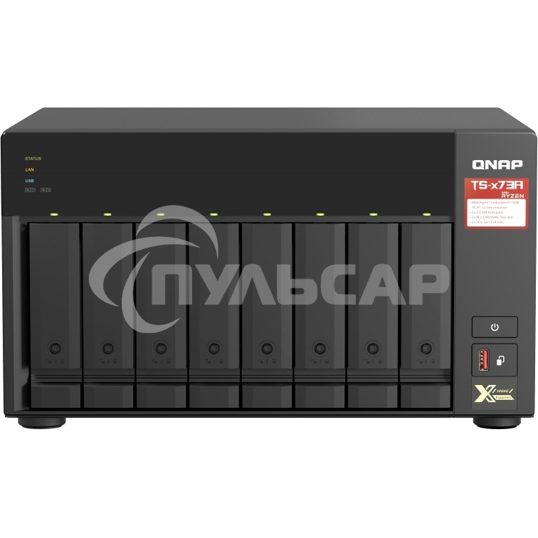 Сетевое хранилище без дисков SMB QNAP TS-873A-8G NAS, 8 trays 3,5