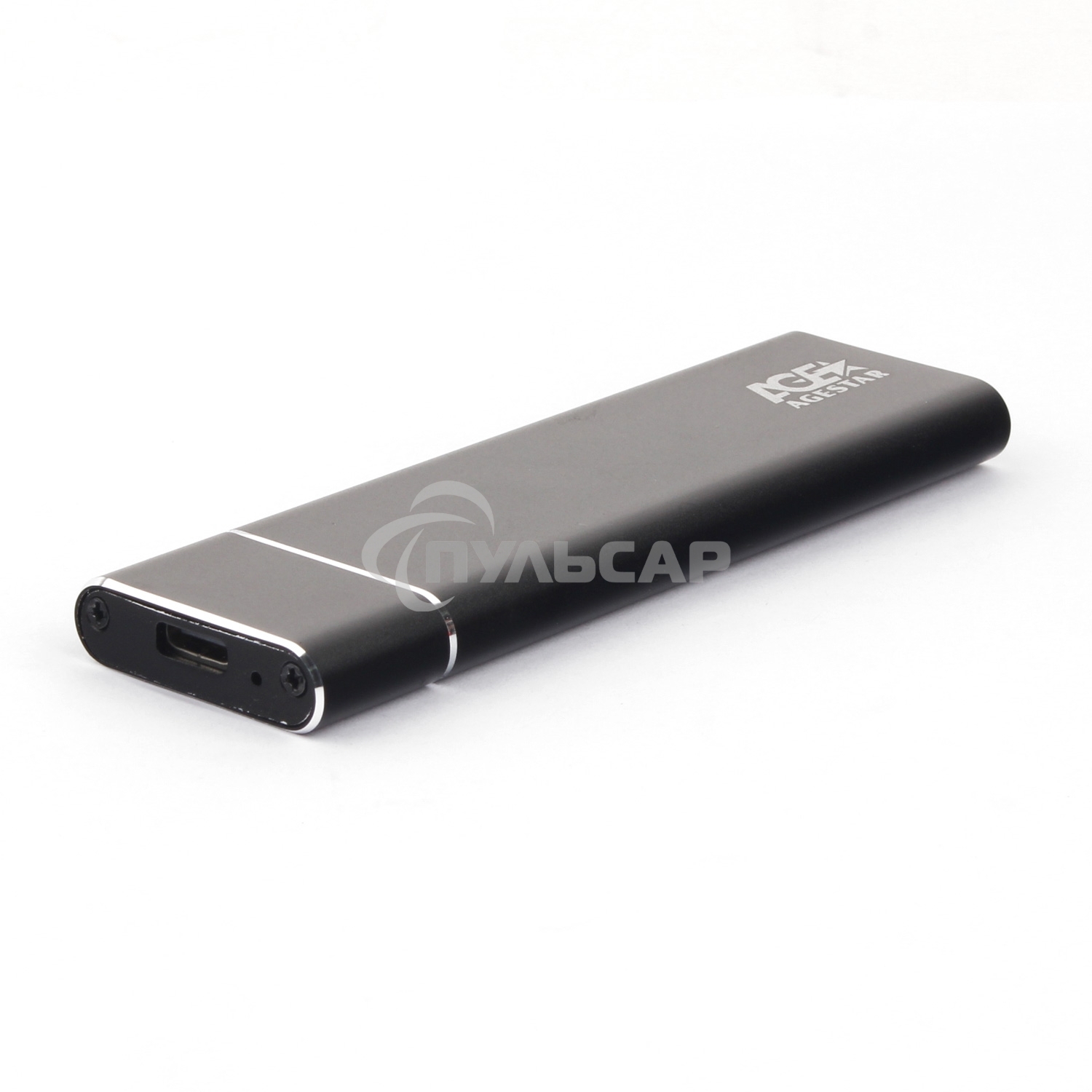 Внешний корпус AgeStar M.2 USB 3.0 NGFF (B-key) AgeStar 3UBNF5C алюминий, черный/серебристый