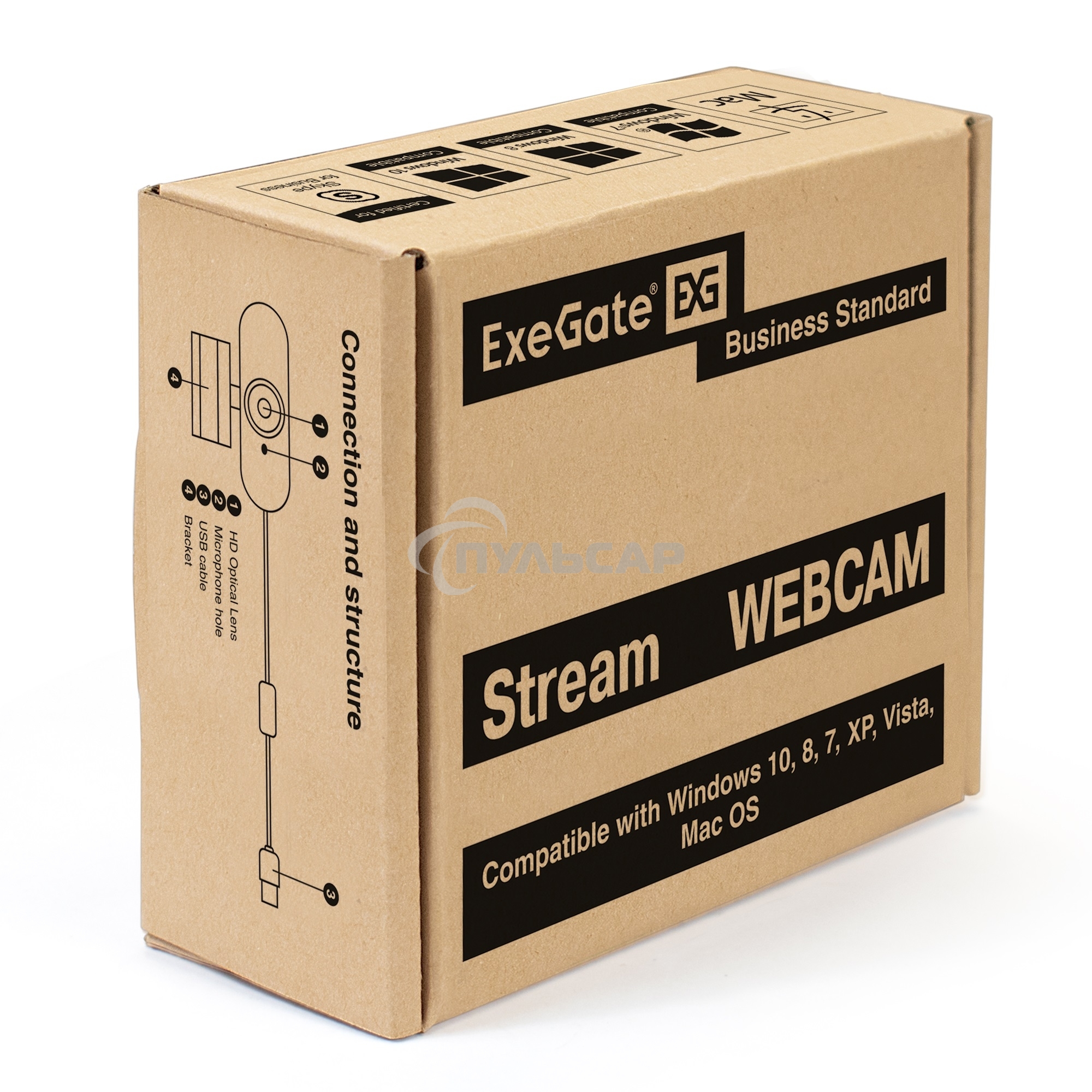 Веб-камера ExeGate EX287379RUS Stream C925 FullHD T-Tripod (матрица 1/3