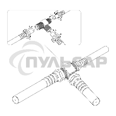 Переходник антенный, (3-гнезда F), тройник, (1шт.) Rexant