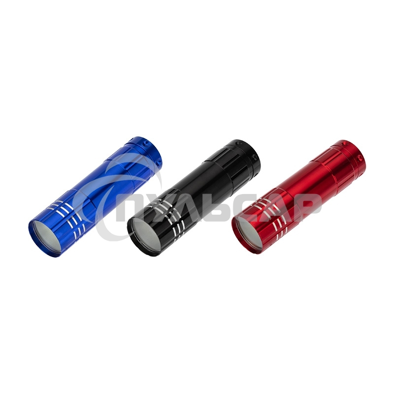 Фонарь универсальный повседневный СОВ 1.5 Вт, заливающий свет, алюминий, 3 х ААА