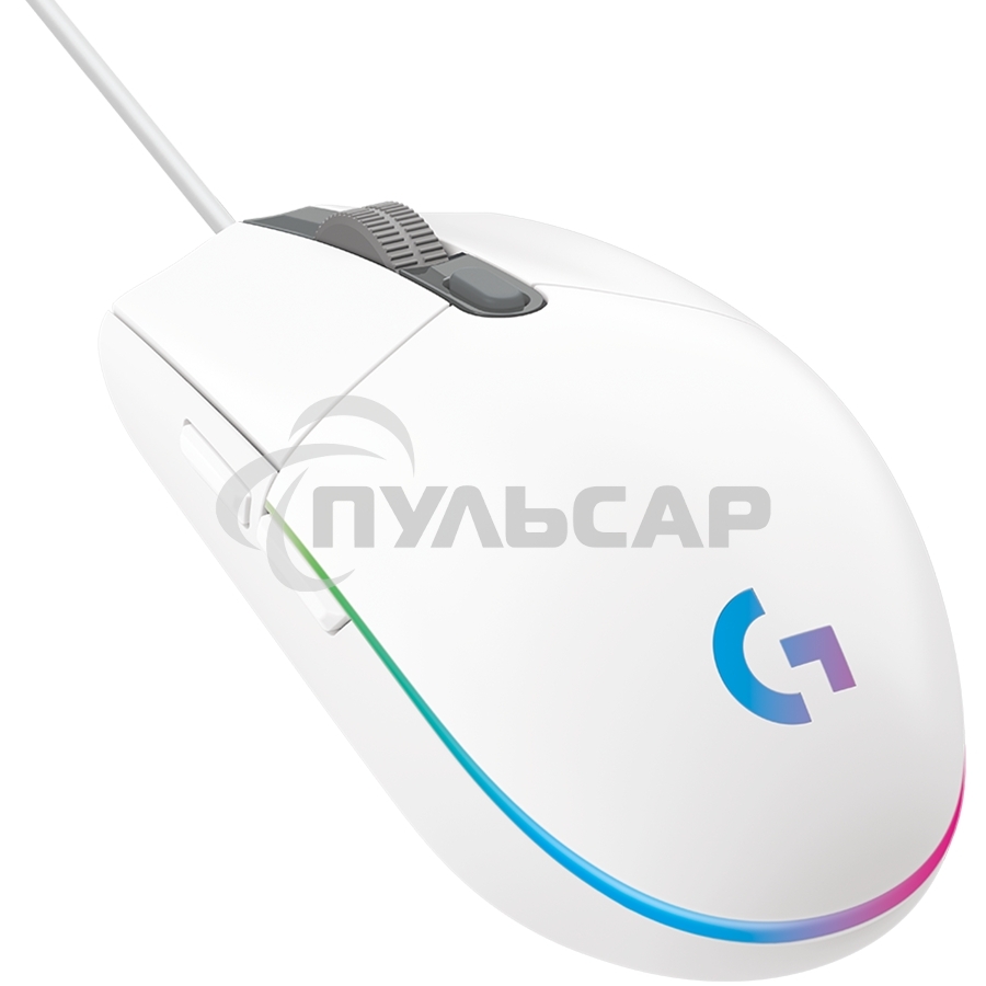 Мышь проводная Logitech G102 LIGHTSYNC белый, 8000 dpi, USB, кнопки - 6