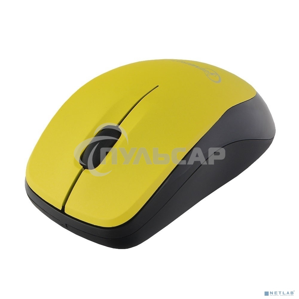 Мышь беспроводная Gembird MUSW-360-LM желтый, 1000 dpi, радиоканал, USB, кнопки - 3