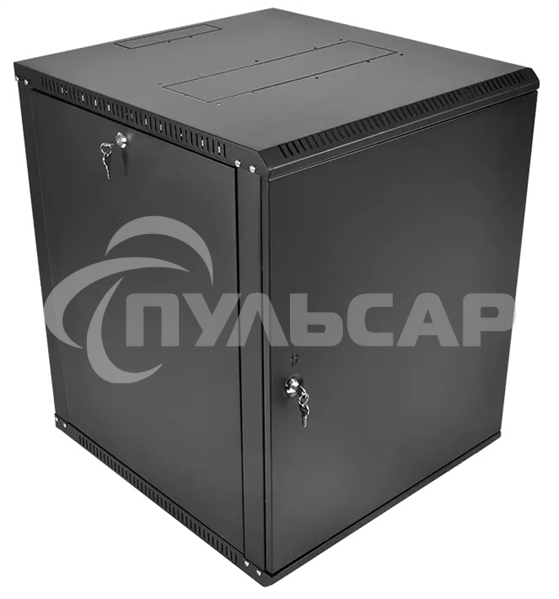 Шкаф телекоммуникационный настенный разборный ЦМО ЭКОНОМ 18U (600 520) дверь металл, черный