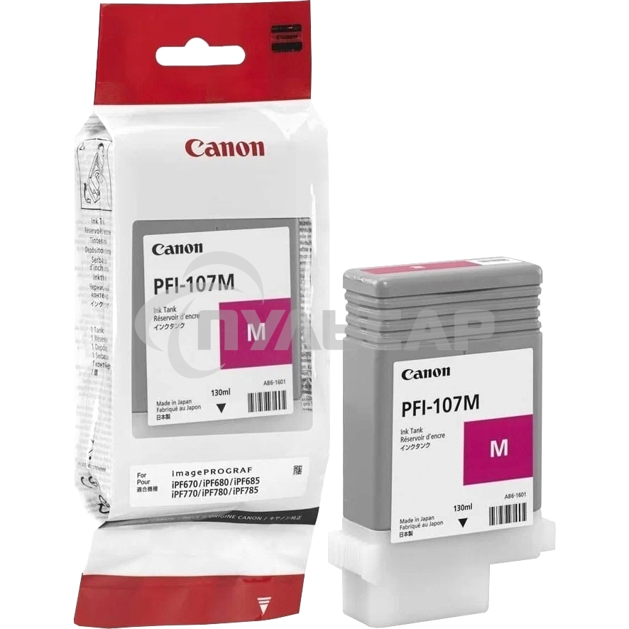 Картридж струйный Canon PFI-107M (6707B001) пурпурный (130 мл) для Canon iP F680/685/780/785