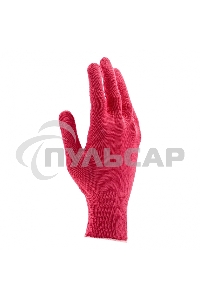 Перчатки из синтетической нити, ПВХ точка, 13 класс, 