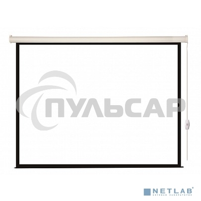 Экран с электроприводом Lumien Eco Control 180x180 см (раб. область 174х174 см) Matte White черная кайма по периметру 1:1