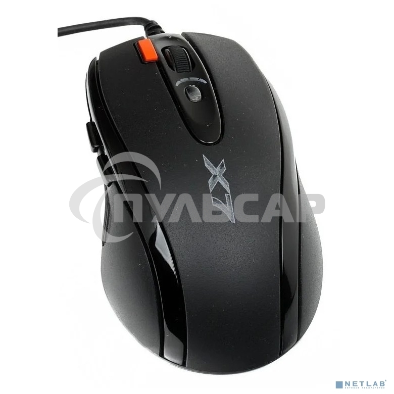 Мышь проводная A4Tech XL-750BK черный/красный, 3600 dpi, USB, кнопки - 7