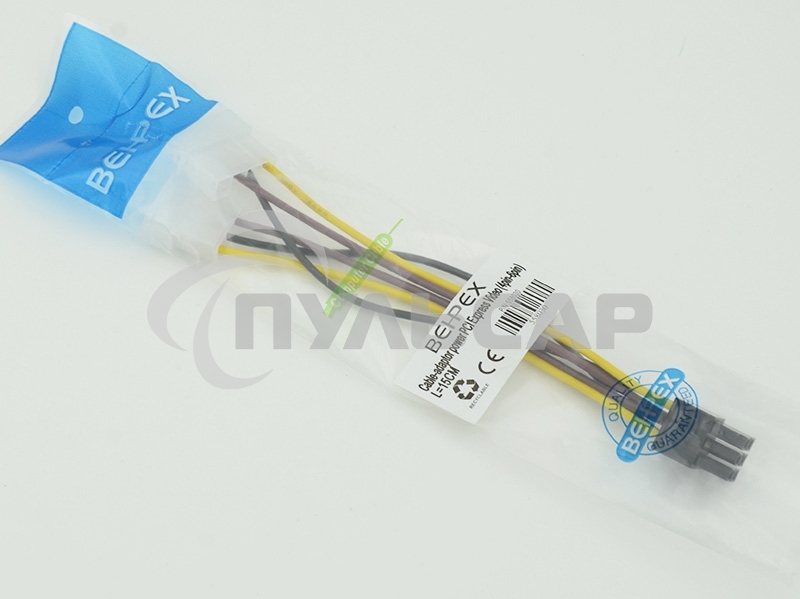 Кабель питания Molex/PCI-E 6pin 0.15м
