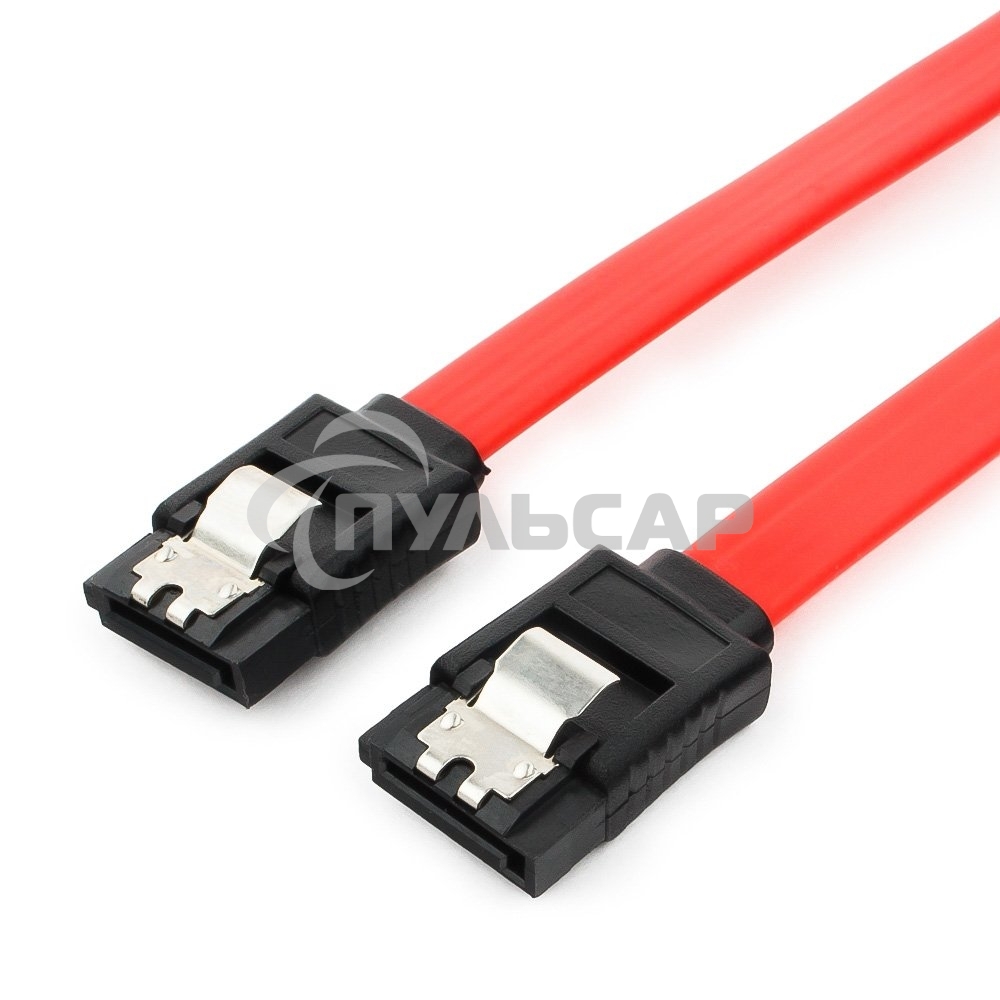 Кабель интерфейсный SATAIII Cablexpert CC-SATAM-DATA-0.8M, 80см, 7pin/7pin, защелка, пакет