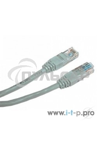 Патч-корд UTP Cablexpert кат.5e, 10м, литой, многожильный (серый)