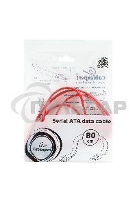 Кабель интерфейсный SATAIII Cablexpert CC-SATAM-DATA-0.8M, 80см, 7pin/7pin, защелка, пакет