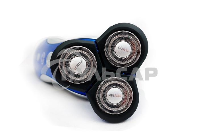 Электробритва Centek CT-2170 (синий) ротор 3D, влажное бритье, 3 плав.головки, 2-ные лезвия, до 50 мин раб