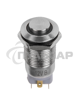 Кнопка антивандальная Ø12 12В Б/Фикс (2с) (ON)-OFF синяя Rexant