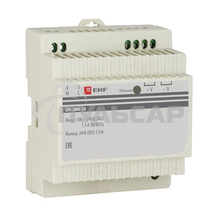 Блок питания 24В DR-30W-24 EKF dr-30w-24