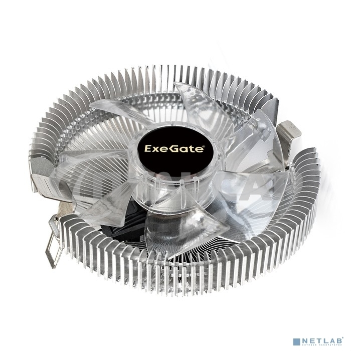 Кулер для процессора ExeGate Wizard EE91-RED серебристый, 90 мм, алюминий, 2200 об/мин, 22 дБ, 3 pin, 75 Вт, 50 мм