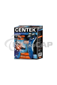 Электробритва Centek CT-2170 (синий) ротор 3D, влажное бритье, 3 плав.головки, 2-ные лезвия, до 50 мин раб