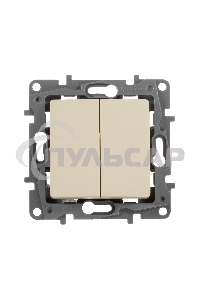 Механизм выключателя 2-кл. СП Etika 10АX безвинт. зажимы сл. кость Leg 672302