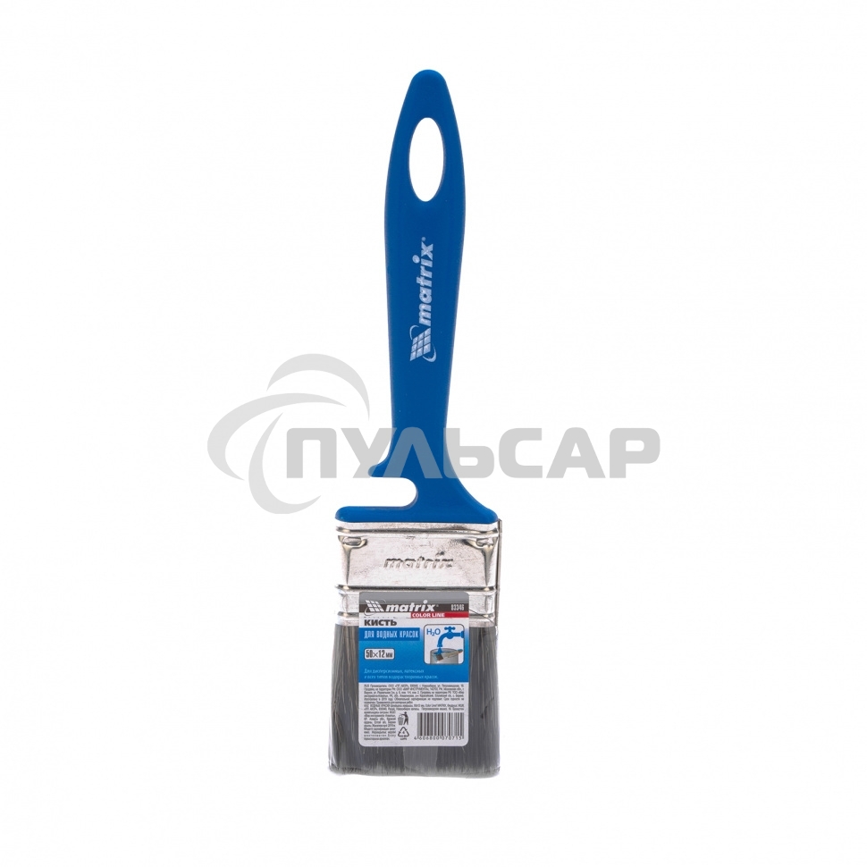 Кисть флейцевая Matrix для водных красок, 50x12 мм, смешанная щетина, пластиковая рукоятка 83346