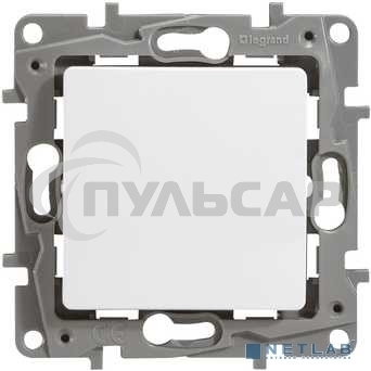 Механизм выключателя 1-кл. СП Etika 10АX с подсветкой / индикацией безвинт. зажимы бел. Leg 672203