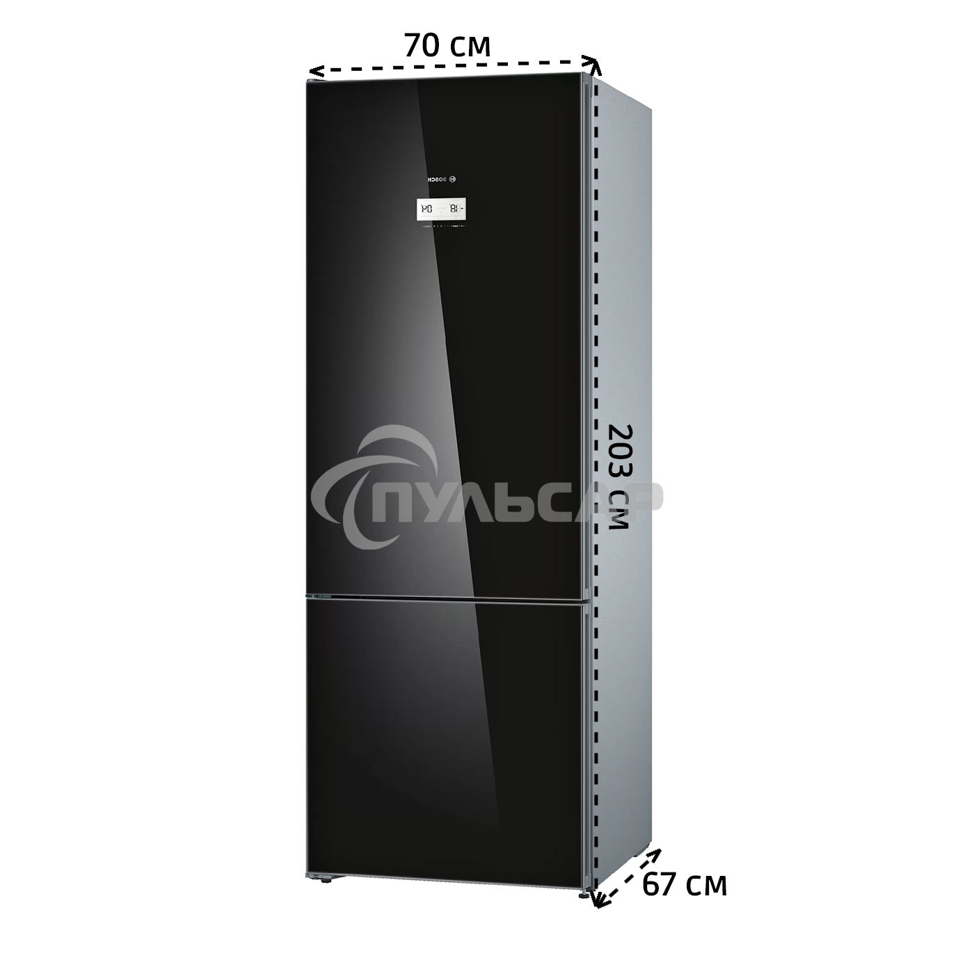 Холодильник Bosch KGN49LB30U черный двухкамерный 330/105л морозилка снизу, No Frost