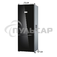 Холодильник Bosch KGN49LB30U черный двухкамерный 330/105л морозилка снизу, No Frost