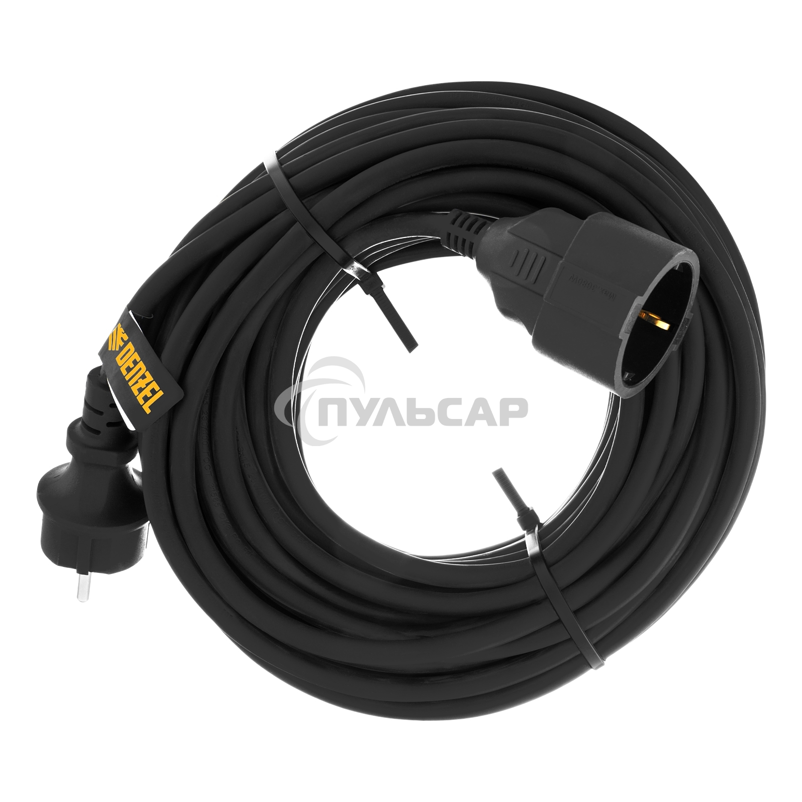 Удлинитель-шнур силовой Top Series, КГТТ, 20м, 1 розетка, 3*1,5 мм Denzel