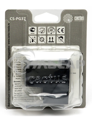 Картридж струйный Cactus CS-PG37 черный (9 мл) для Canon Pixma iP1800/iP1900/iP2500/iP2600/MP140/MP190/MP210/MP220/MP470/MX300/MX310a