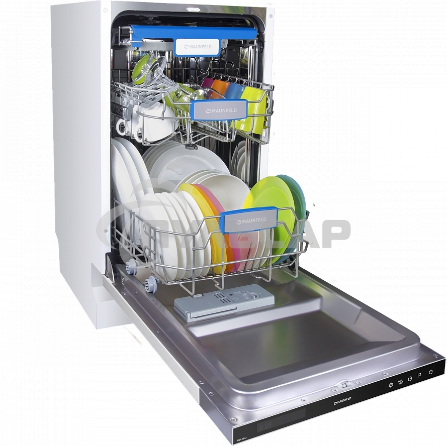 Встраиваемая посудомоечная машина Maunfeld MLP-08IM, черный, 44.8 см, 10 компл., 47 дБ, класс A++
