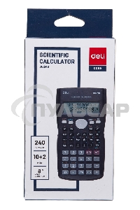 Калькулятор научный Deli ED82MS темно-синий 10+2-разр.