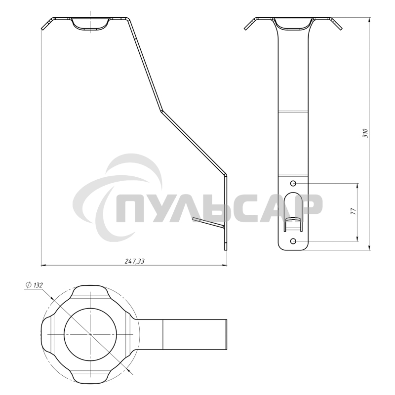 Держатель для шлемов и экипировки, настенный, черный Rexant