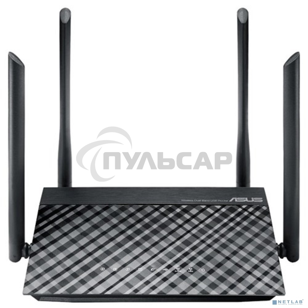 Маршрутизатор беспроводной Asus RT-AC1200 10/100BASE-TX черный (Dual Band)