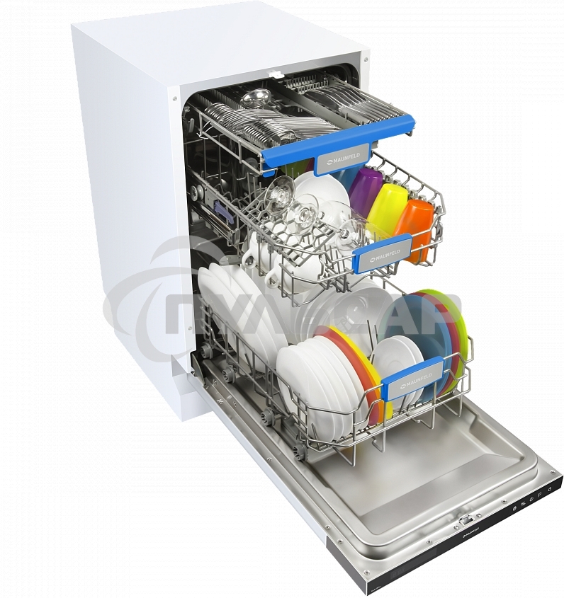 Встраиваемая посудомоечная машина Maunfeld MLP-08IM, черный, 44.8 см, 10 компл., 47 дБ, класс A++