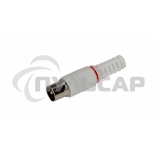 Разъем штекер TV без пайки белый Rexant