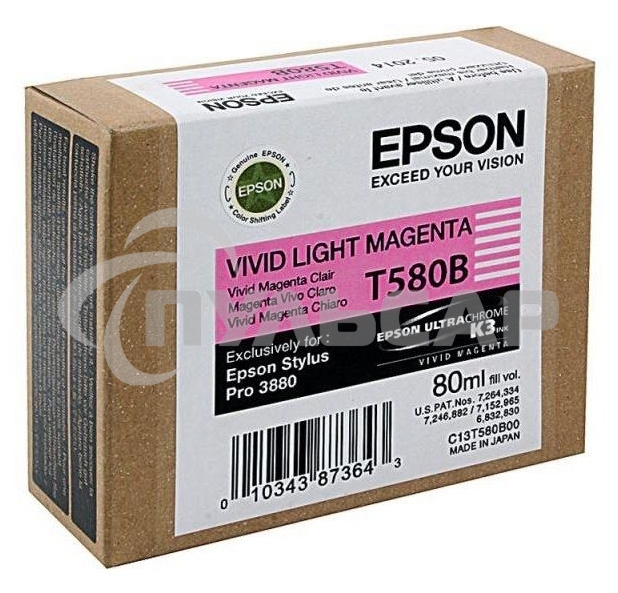 Картридж струйный Epson C13T580B00 светло-пурпурный (80ml)