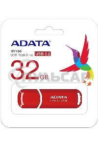 Флешка USB ADATA UV150 (AUV150-32G-RRD), 32 Gb, USB 3.0, R/W 35/10, красный