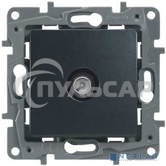 Розетка ETIKA TV оконечная, антрацит