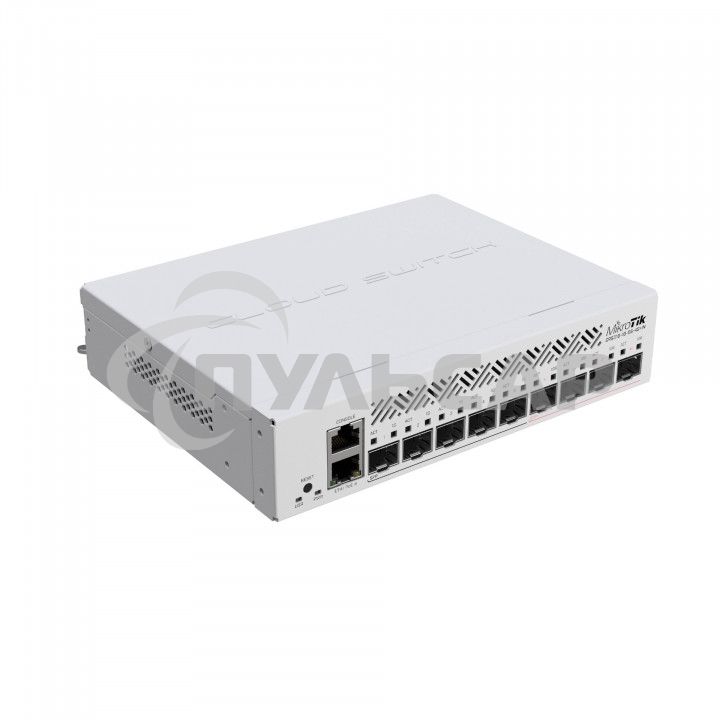Коммутатор MikroTik Cloud Router Switch CRS310-1G-5S-4S+IN with 800 MHz CPU, 256 MB RAM, 4xSFP+, 5xSFP cages, 1xGbit LAN port, RouterOS L5, desktop case, rackmount ears, PSU