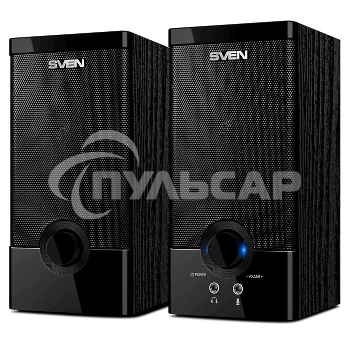 Колонки Sven SPS-603 черный USB-порт ПК, ноутбука или адаптер 5V DC