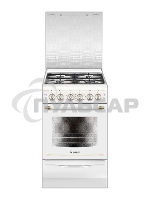 Плита газовая Gefest ПГ 5100-02 0181 белый, конфорок 4 шт, духовка 52 л, 50 см x 85 см x 58.5 см