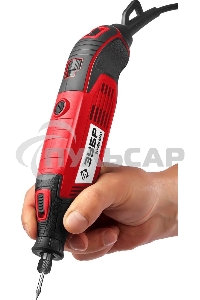 Гравер электрический, ЗУБР ЗГ-160 КН41, 220В, 160 Вт, 3.2 мм, 15000-35000 об/мин, набор насадок, цанг и державок, гибкий вал, штатив, 41 предмет, кейс