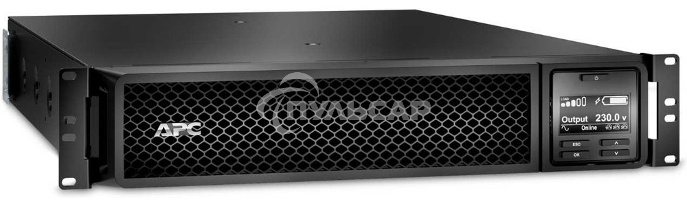 Источник бесперебойного питания APC Smart-UPS SRT, 1000VA/1000W, On-Line, Extended-run, Rack 2U (Tower convertible), черный