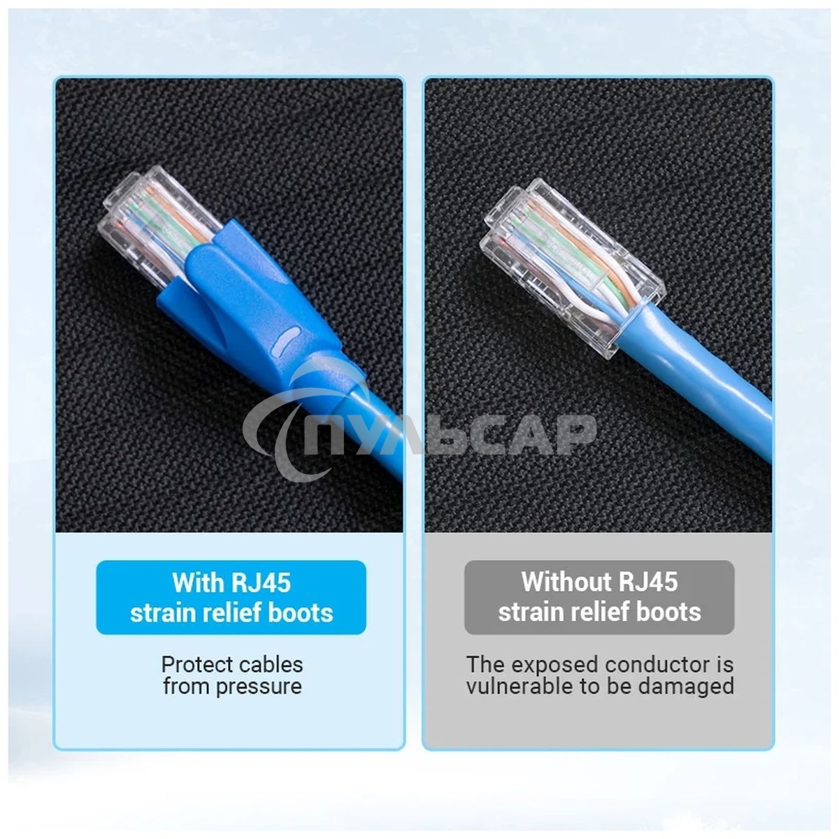 Колпачки изолирующие Vention IODY0-50 для разъемов RJ-45 (50шт.) - Желтый