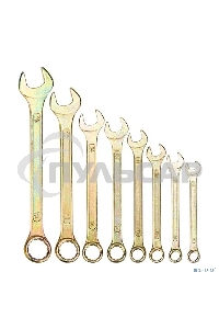 Набор ключей комбинированных Rexant (8-11, 13, 14, 17, 19 мм), 8 шт., желтый цинк